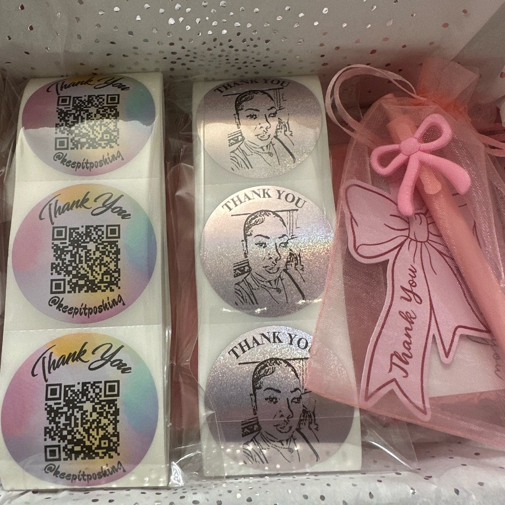 50 ct. Custom 2” Round Thank You, QR Code, or FRAGILE Stickers - Picture 6 of 16
